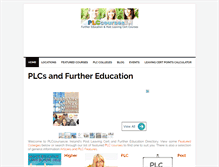 Tablet Screenshot of plccourses.ie